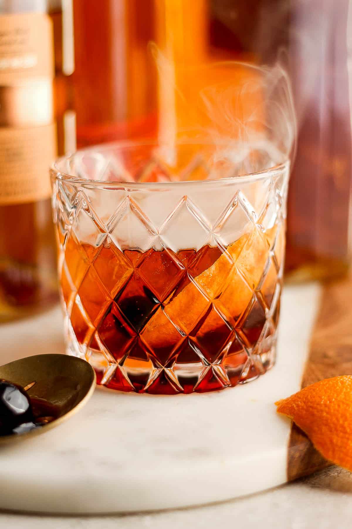 The best recipe for a smoked old fashioned.