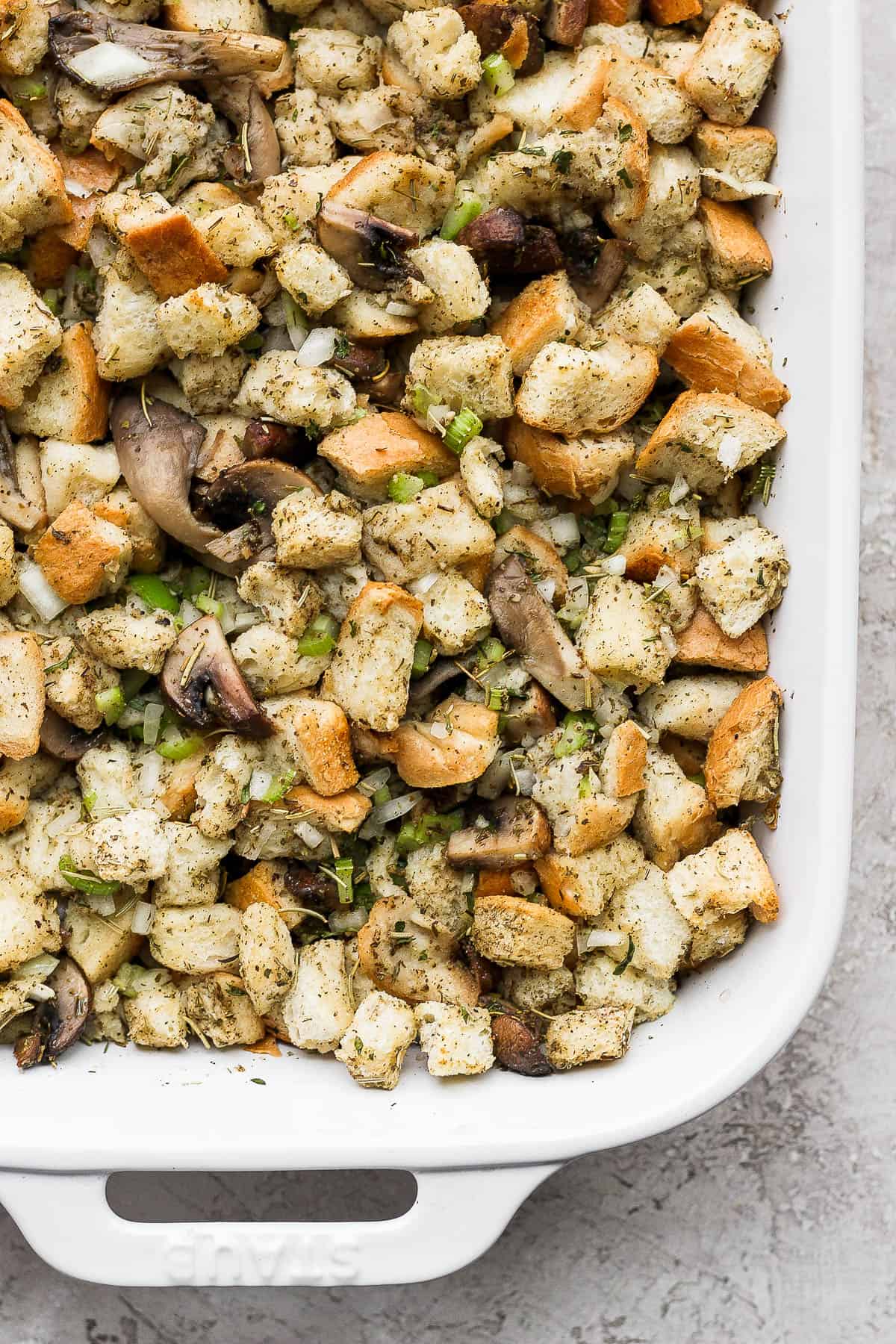 The best ever sourdough stuffing recipe.