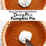 Pinterest image for dairy free pumpkin pie.